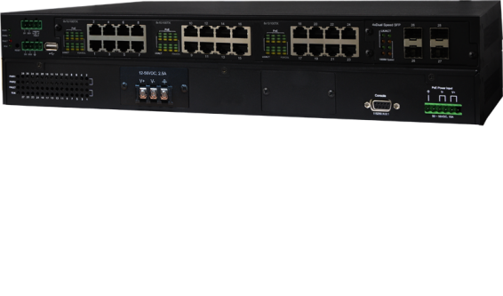 24 10/100TX + 4 Dual Speed SFP L2+ Industrial Managed Switch